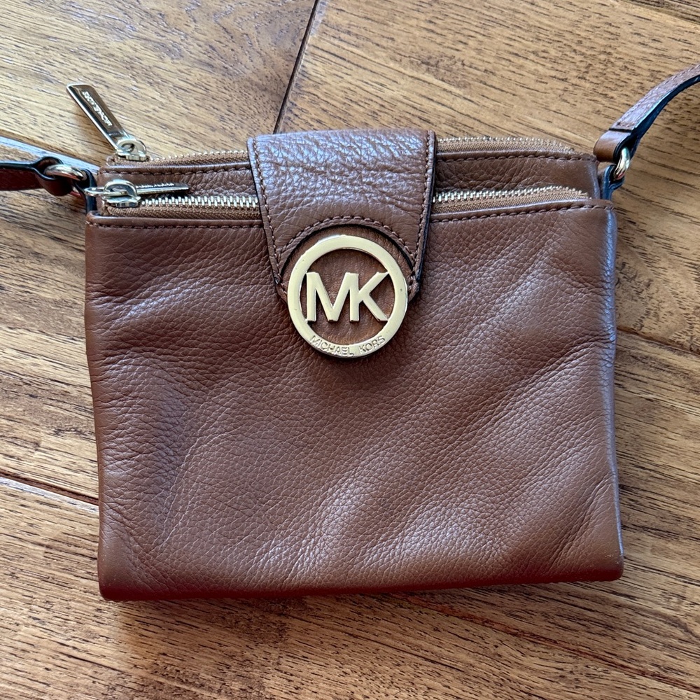 Michael Kors Tan Leather Crossbody Bag